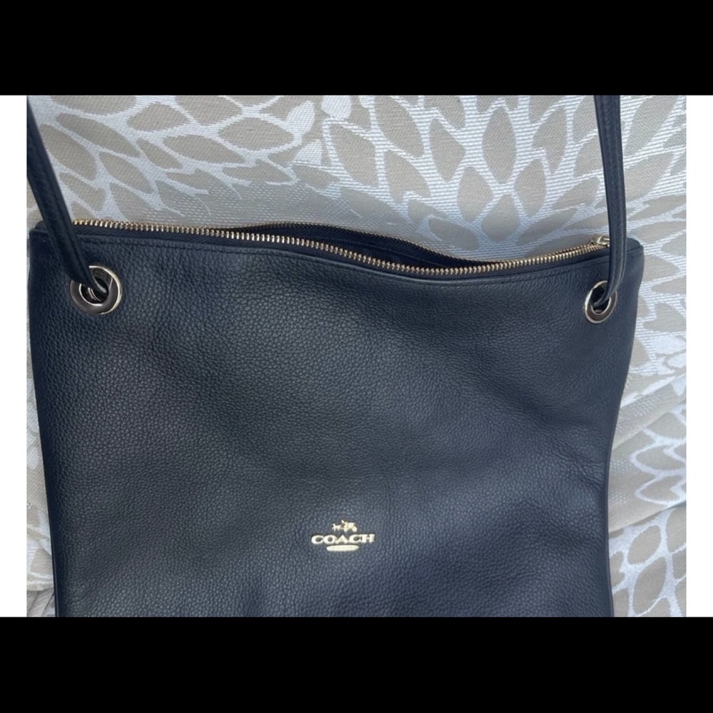 Coach Black Crossbody Bag with Gold Accents
